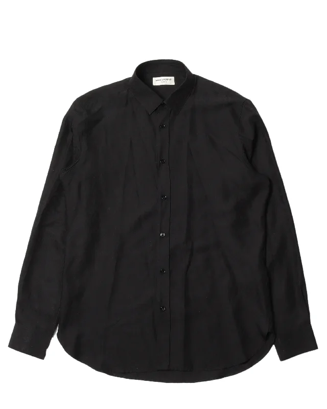 Tonal Leopard Button-Up Shirt-- Lace Blend Ribbed Blend Corduroy Blend