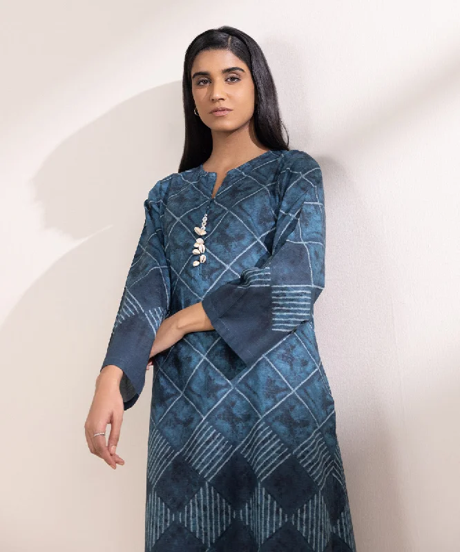 Printed Light Khaddar Shirt-- Knit Fabric Woven Fabric Fleece Fabric