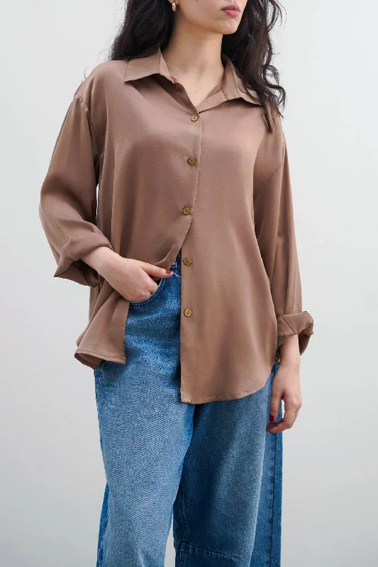 SILK SHIRT-- Striped Floral Plaid