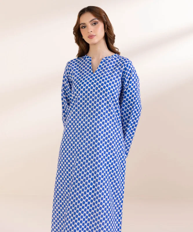 Printed Light Khaddar Shirt-- Nylon Fabric Polyester Fabric Spandex Fabric