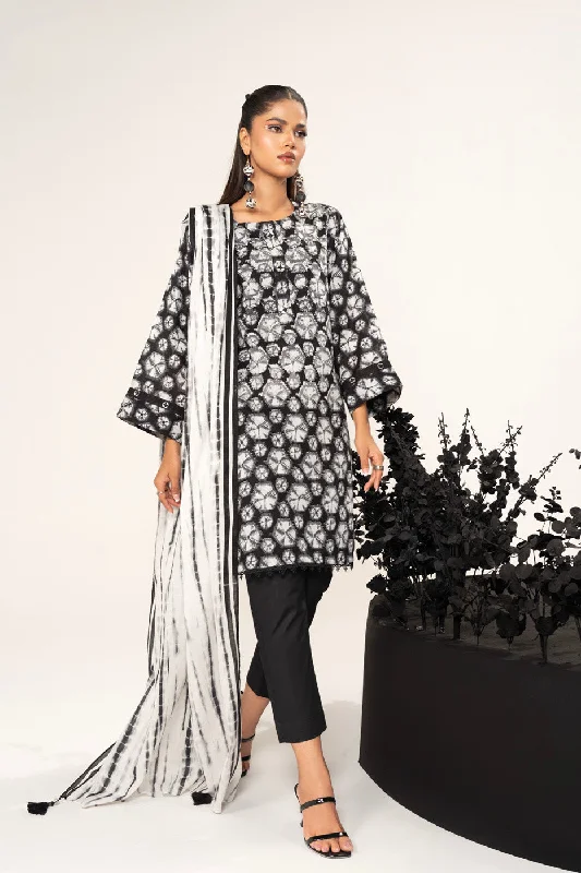 2 Pc Printed Lawn Shirt With Lawn Dupatta-- Rayon Velvet Corduroy