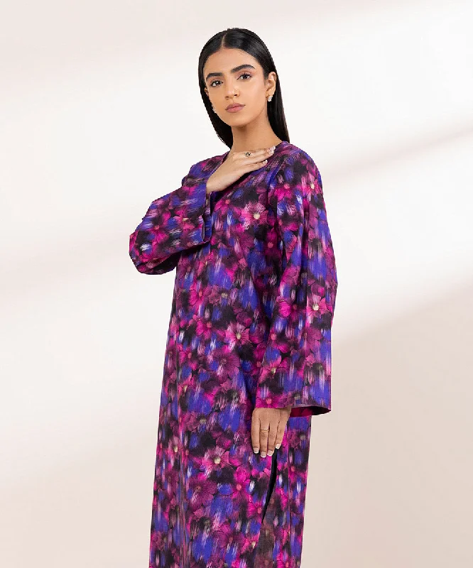 Printed Khaddar Shirt-- Chenille Fabric Brocade Fabric Lace Fabric