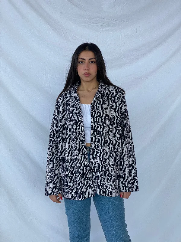 Vintage Y2K Alfred Dunner Shirt-- Mesh Canvas Denim