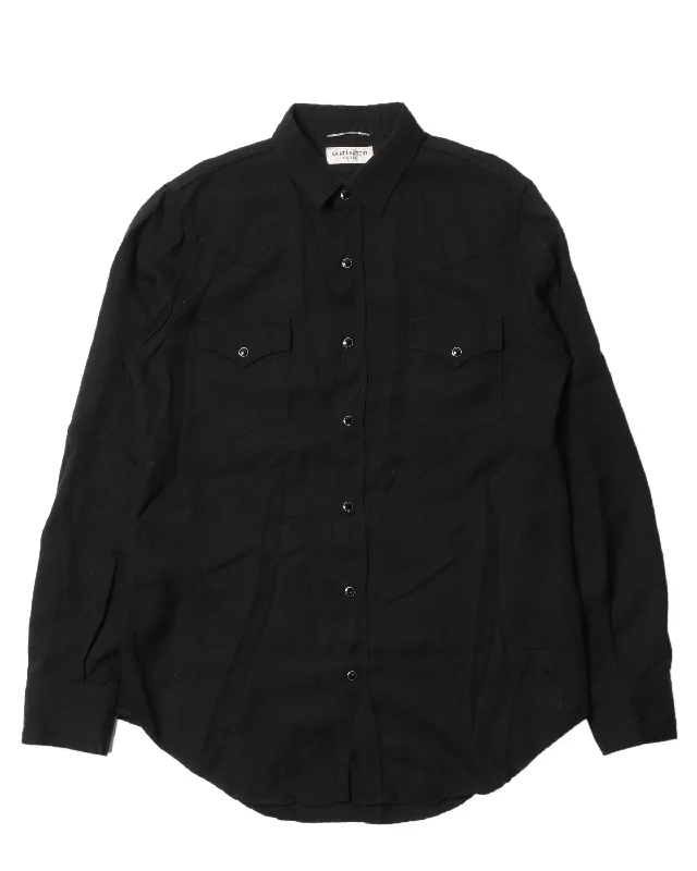 Western Shirt-- Polka Dot Checkered Tartan