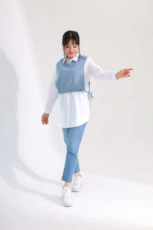 Shirt/Denim 17658-- Machine Wash Dry Clean Hand Wash