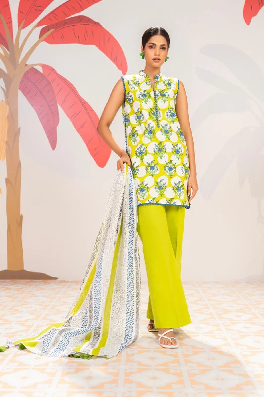 2 Pc Printed Cambric Shirt With Lawn Dupatta-- Fitted T-Shirt Seamless Stretchy