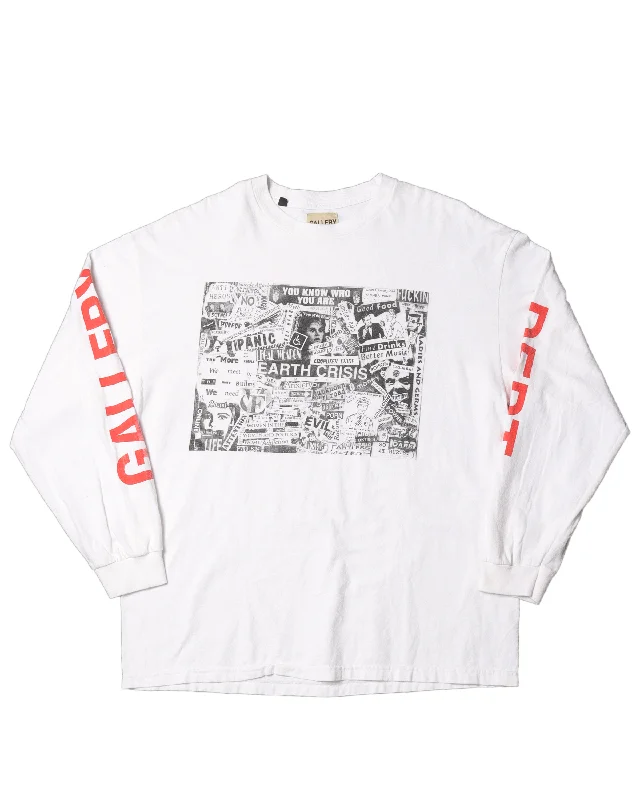 Long Sleeve T-Shirt-- Solid Color Striped Floral