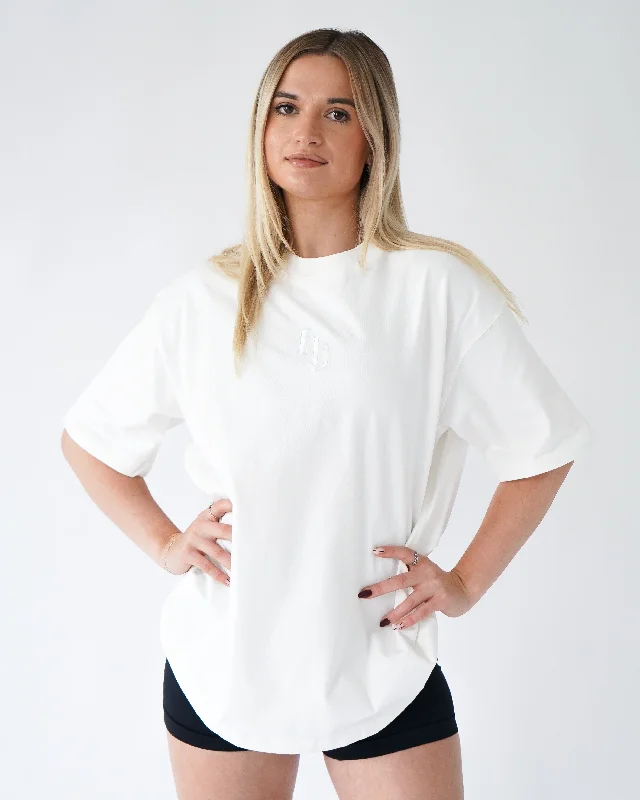 Legacy T-Shirt - White-- Striped Floral Plaid