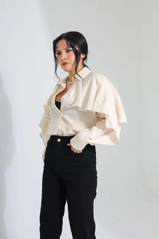 Shirt 8519-- Lace Blend Ribbed Blend Corduroy Blend