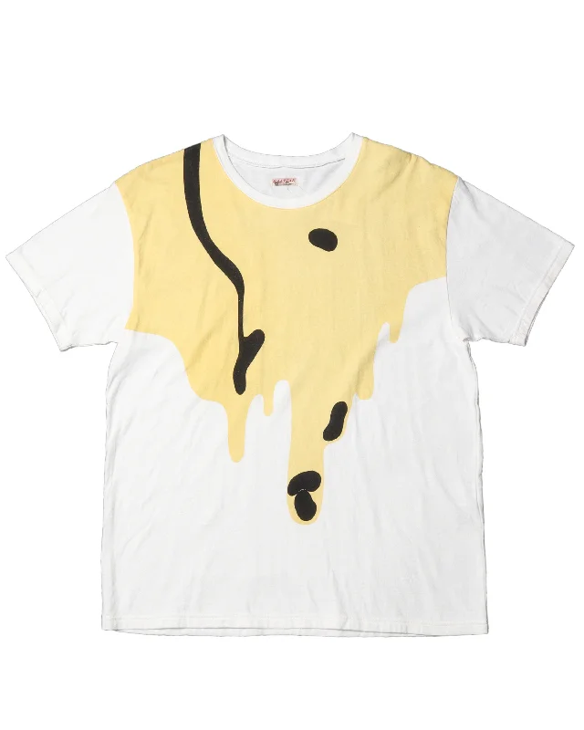 Melted Smiley T-Shirt-- Print Jacquard Patchwork