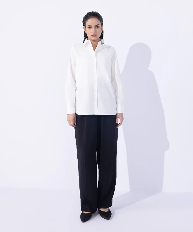 Slim Fit Shirt-- Silk Blend Satin Velvet