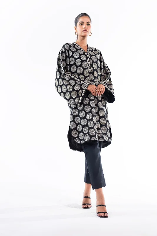 1 Pc Printed Lawn Shirt-- Handmade Hand-knitted Hand-woven
