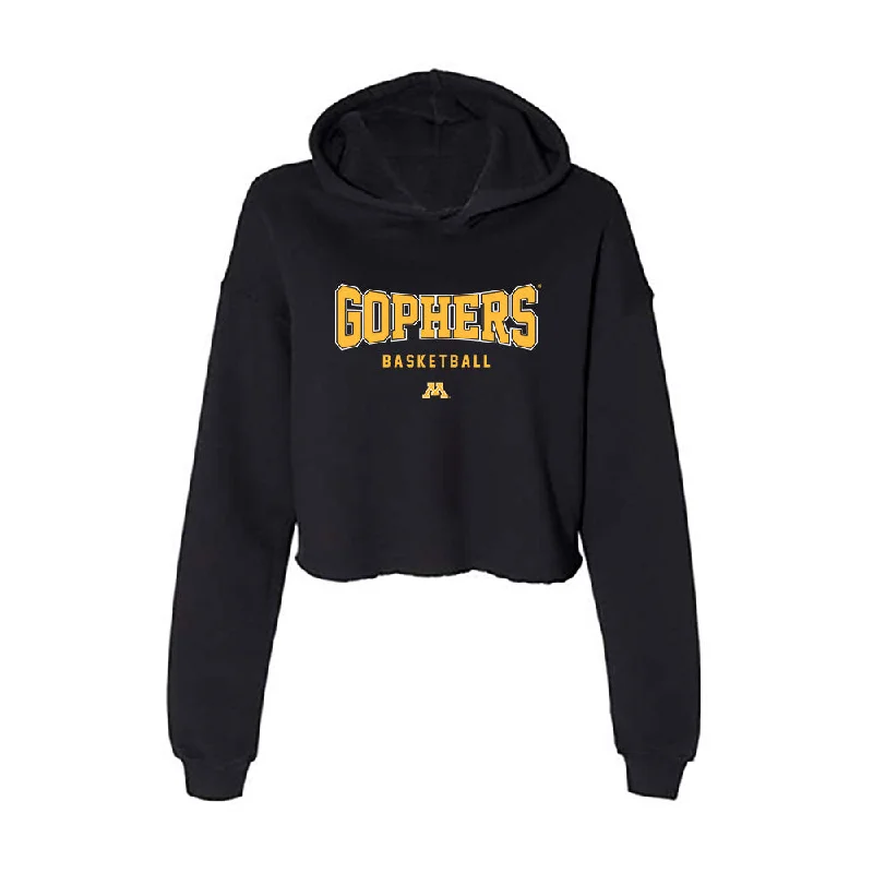 Minnesota - NCAA Women's Basketball : Sophia Hart - Women's Crop Fleece Hoodie Hoodie with Puffed Sleeves Voluminous Trendy
