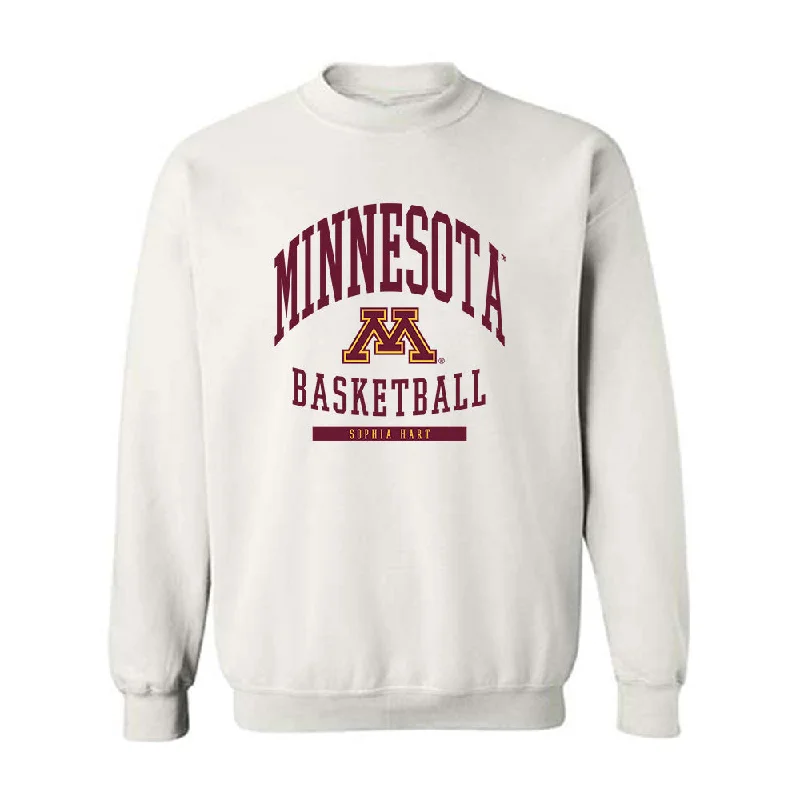 Minnesota - NCAA Women's Basketball : Sophia Hart - Classic Fashion Shersey Crewneck Sweatshirt Hoodie with Snap Buttons Easy Quick