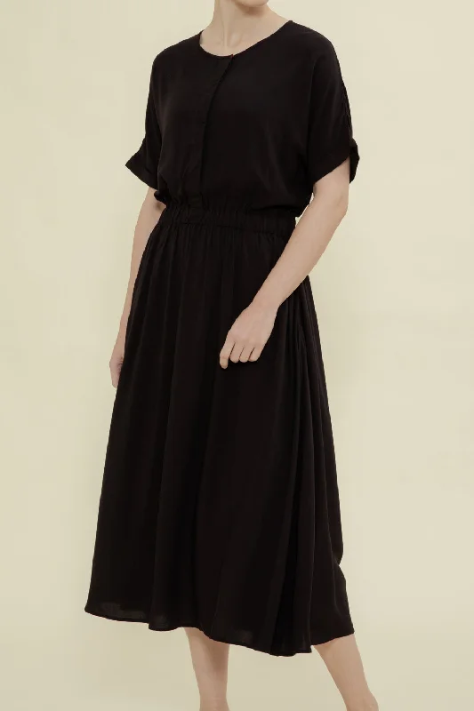 Viscose Elastic Waist Nursing Dress Tunics Lace romantic