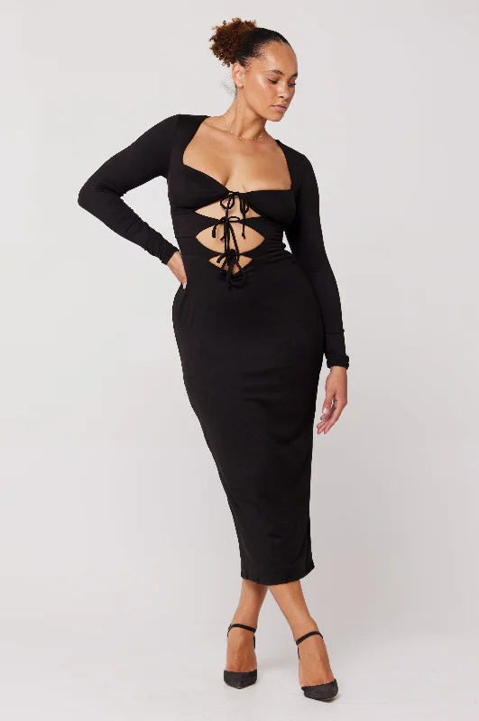 Simone Dress in Black Tunics Versatile all-occasion