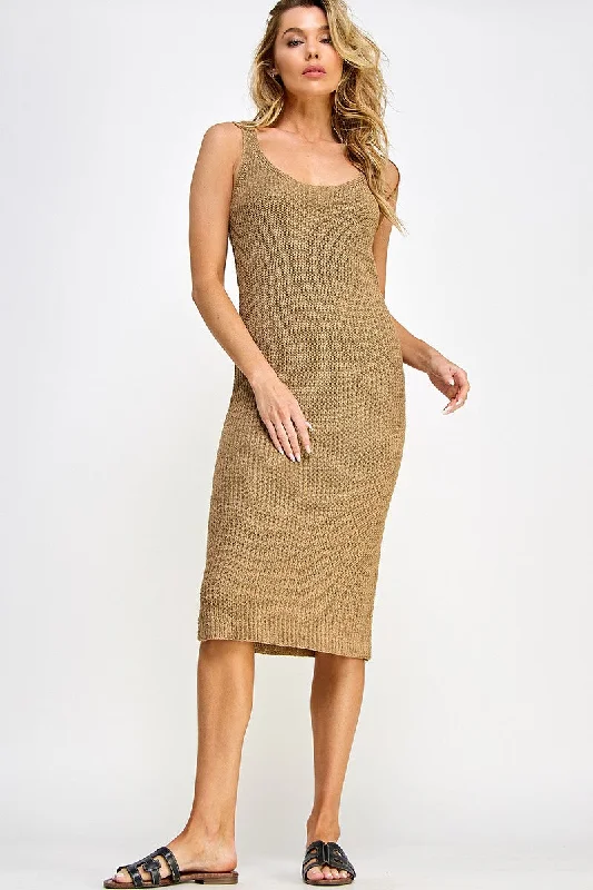 Camel Knit Dress Tunics Top rated