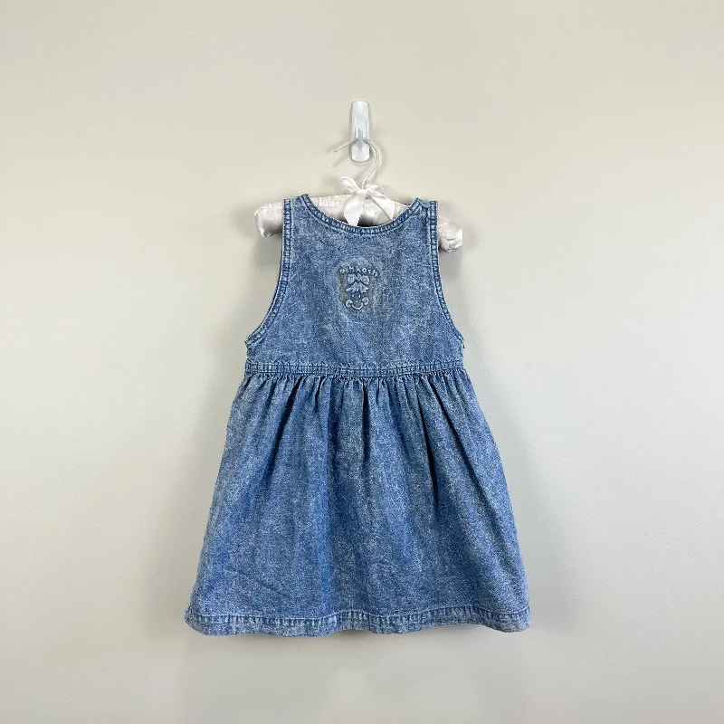Vintage OshKosh B'gosh Acid Wash Smiley Face Dress 4T USA Tunics Fashionable trendy