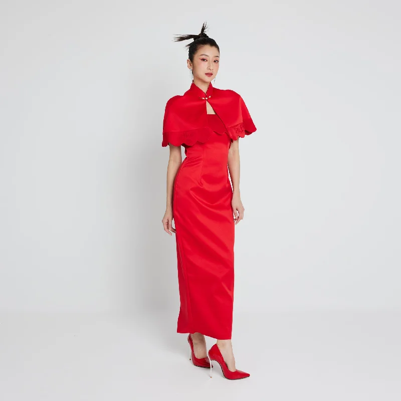 Ke Rou Scallop Tube Dress Tunics Trousers formal
