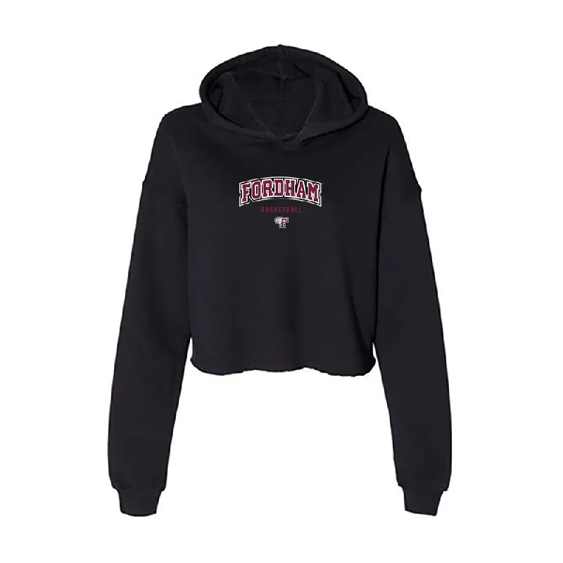 Fordham - NCAA Women's Basketball : Miya Giles - Jones - Women's Crop Fleece Hoodie Hoodie with Lining Warm Insulated