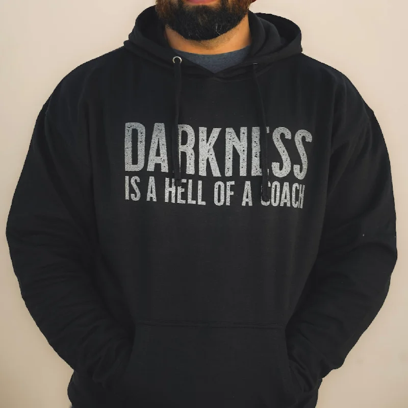 Darkness is a HELL of a Coach - Hoodie Hoodie with Hem Ribbing Snug Secure