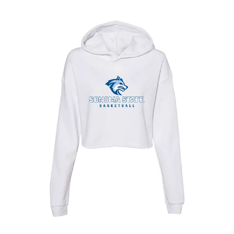 SSU - NCAA Women's Basketball : Sienna Cherwinski - Women's Crop Fleece Hoodie Hoodie with Bell Sleeves Flared Feminine