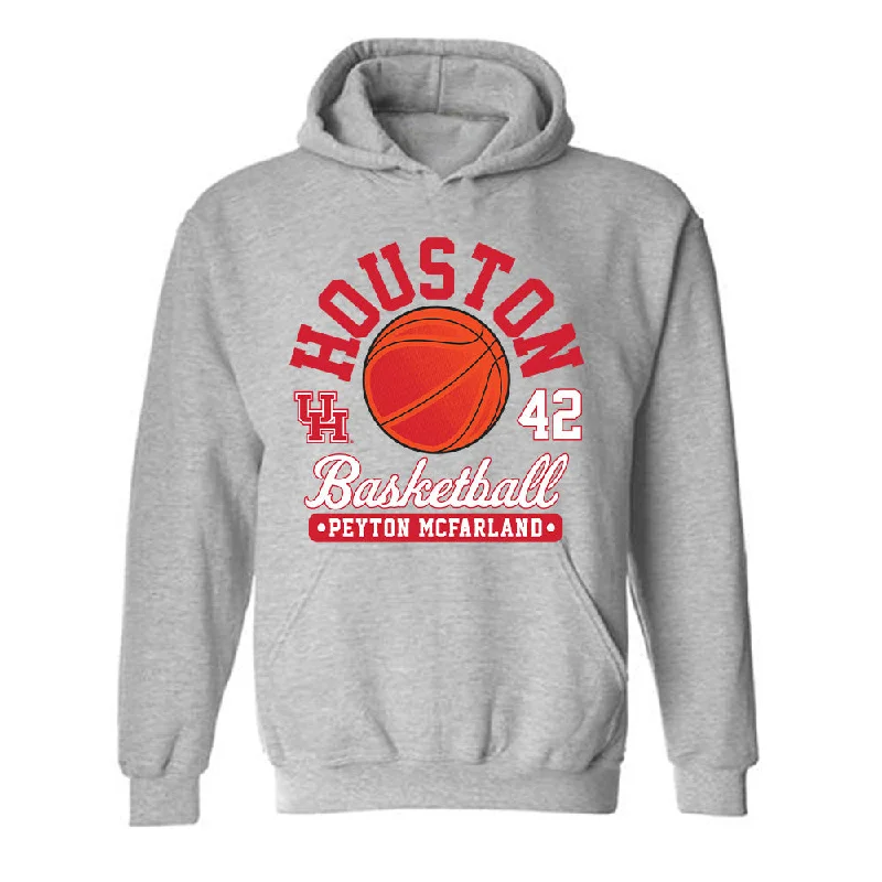 Houston - NCAA Women's Basketball : Peyton McFarland - Fashion Shersey Hooded Sweatshirt Hoodie with Lace Feminine Delicate