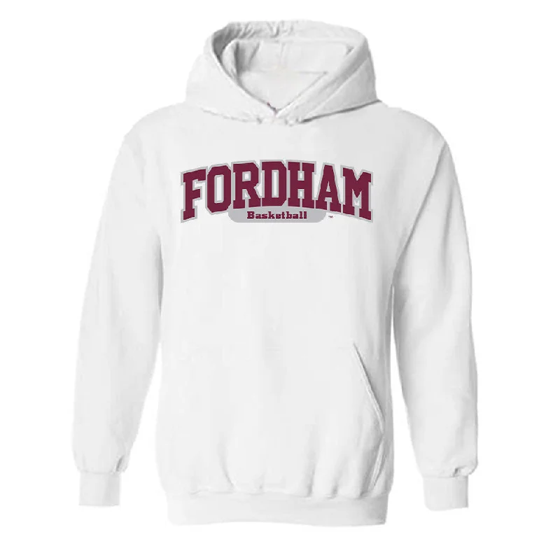 Fordham - NCAA Women's Basketball : Miya Giles - Jones - Classic Shersey Hooded Sweatshirt Hoodie with Thumb Holes Functional Cozy
