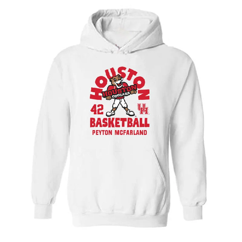 Houston - NCAA Women's Basketball : Peyton McFarland - Fashion Shersey Hooded Sweatshirt Hoodie with Neon Bright Vibrant