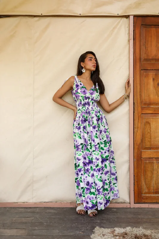 Whitley floral dress Elegant Long Evening