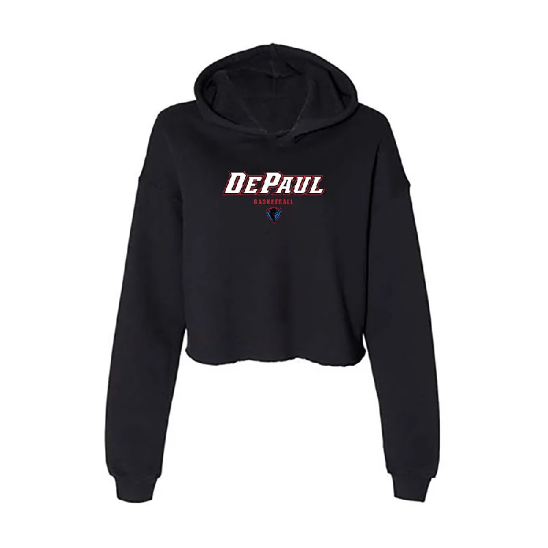 DePaul - NCAA Women's Basketball : Haley Walker - Women's Crop Fleece Hoodie Hoodie with Hem Drawcord Adjustable Customizable