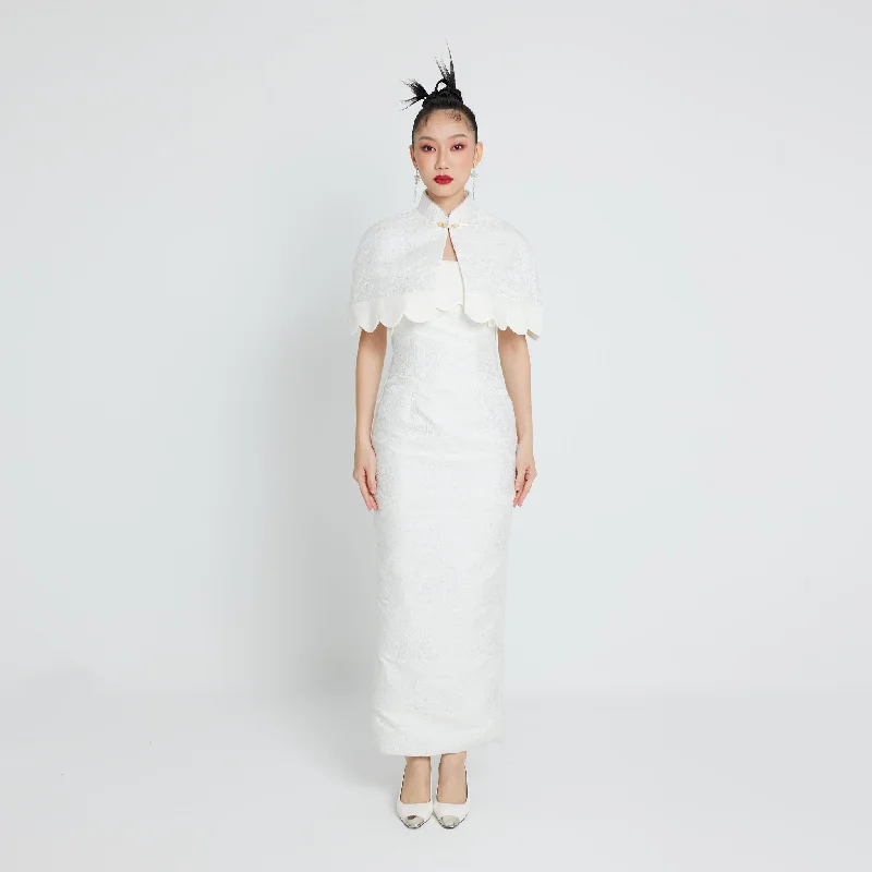 Ke Rou Scallop Tube Dress Tunics Corduroy durable