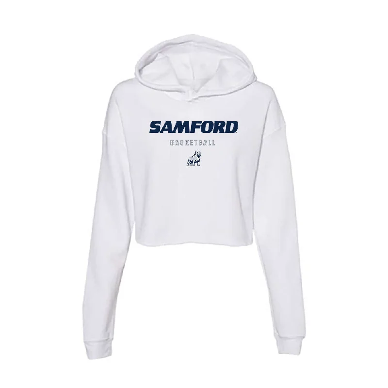 Samford - NCAA Women's Basketball : Alexis Woods - Women's Crop Fleece Hoodie Hooded Sweatshirt Casual Wear Street Style