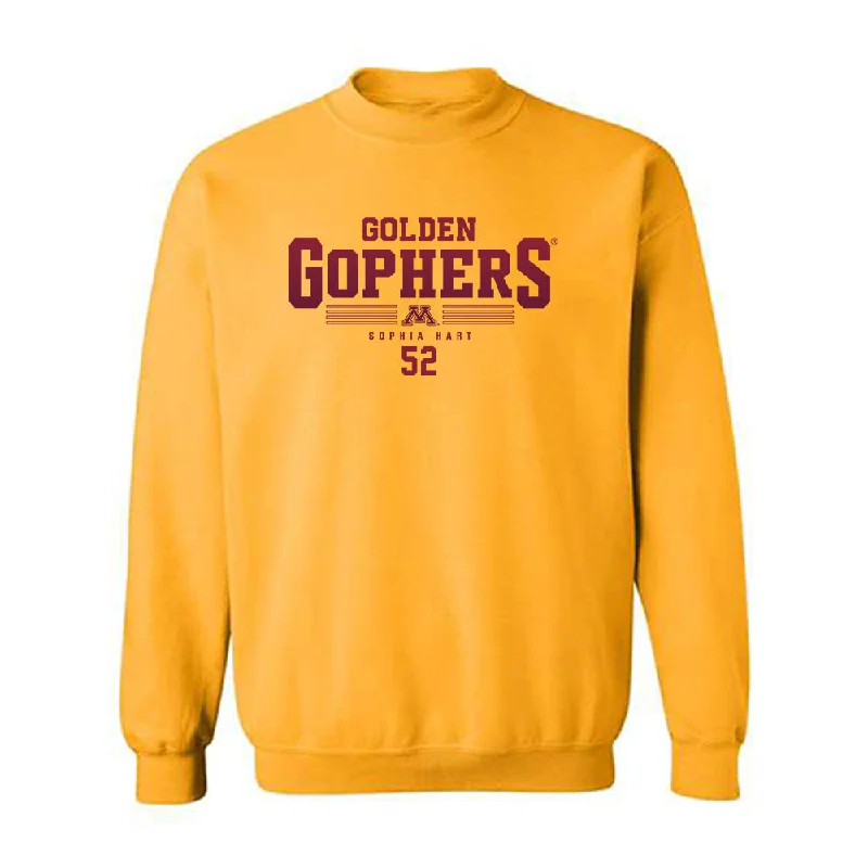 Minnesota - NCAA Women's Basketball : Sophia Hart - Classic Fashion Shersey Crewneck Sweatshirt Hoodie with Belted Waist Structured Tailored