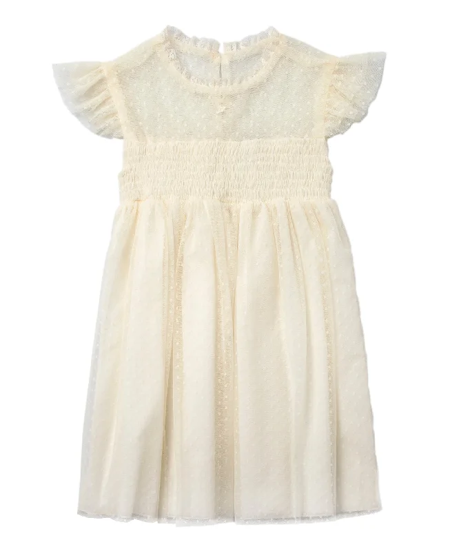Tocoto Vintage Cream Tulle Dress Tunics Fashionable chic