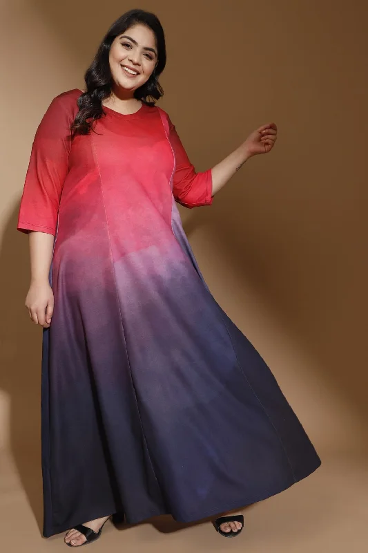 Crimson Midnight Ombre Dress Tunics Wedding white