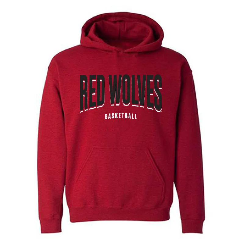 Arkansas State - NCAA Women's Basketball : Annaliese Griffin - Classic Shersey Hooded Sweatshirt Hoodie with Pattern Geometric Abstract