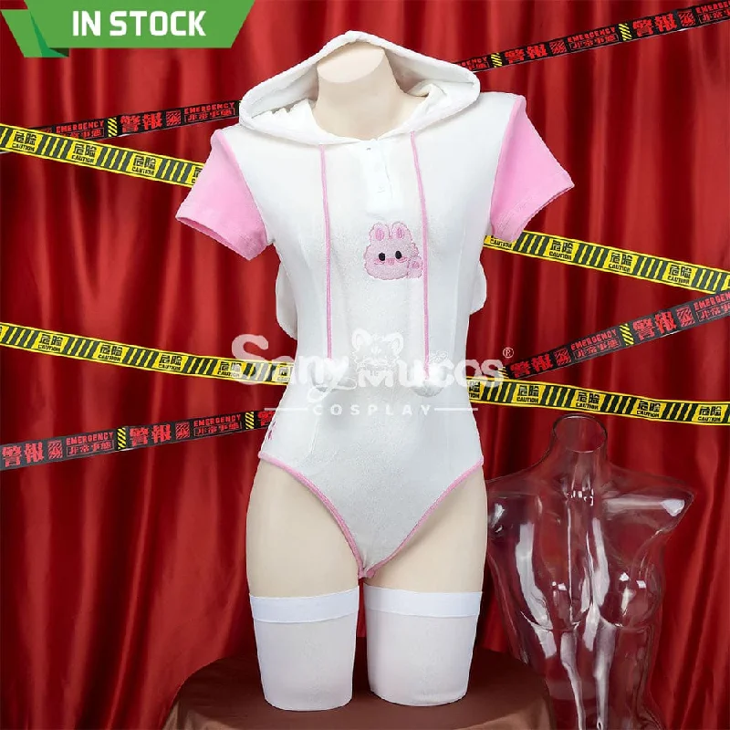 【In Stock】Sexy Cosplay Bunny Hoodie Lingerie Costunme Hoodie with Ribbed Neckline Snug Warm