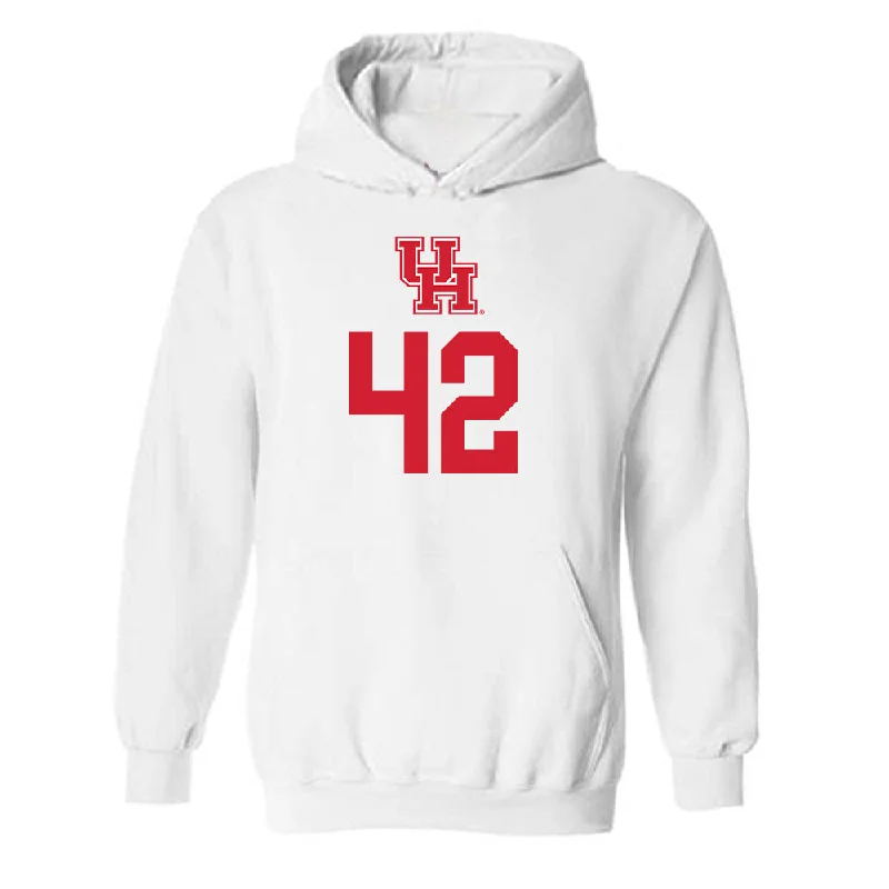 Houston - NCAA Women's Basketball : Peyton McFarland - Classic Shersey Hooded Sweatshirt Hoodie with Contrast Stitching Detailed Premium