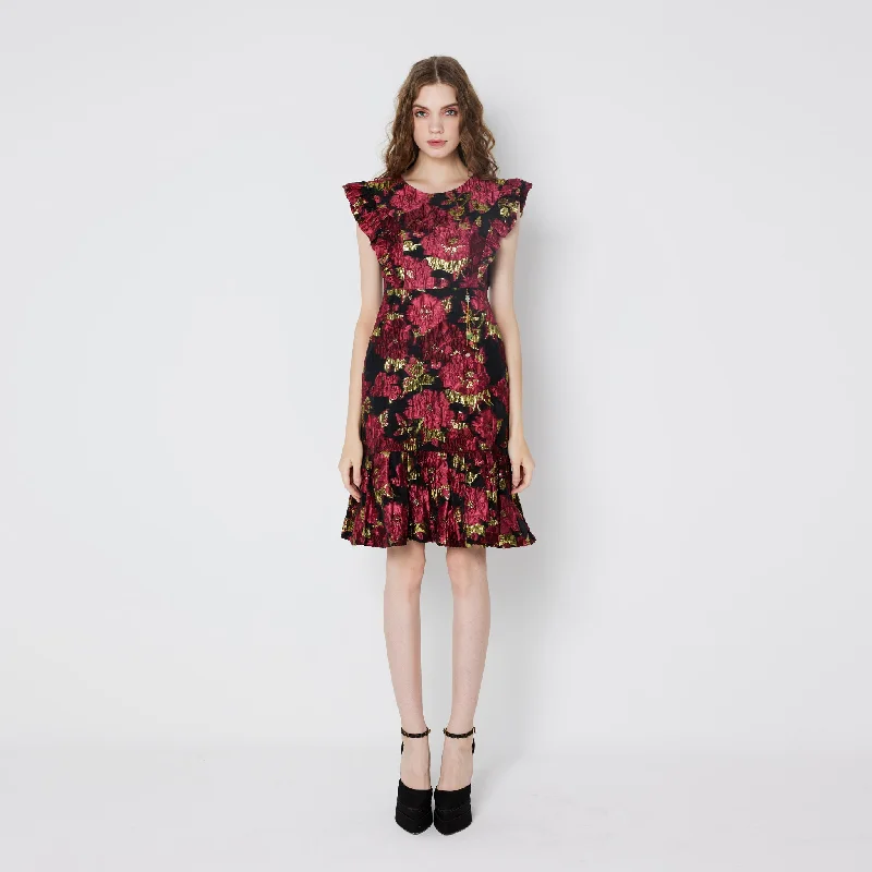 Xin Fu Ruffle Dress Tunics Modern contemporary