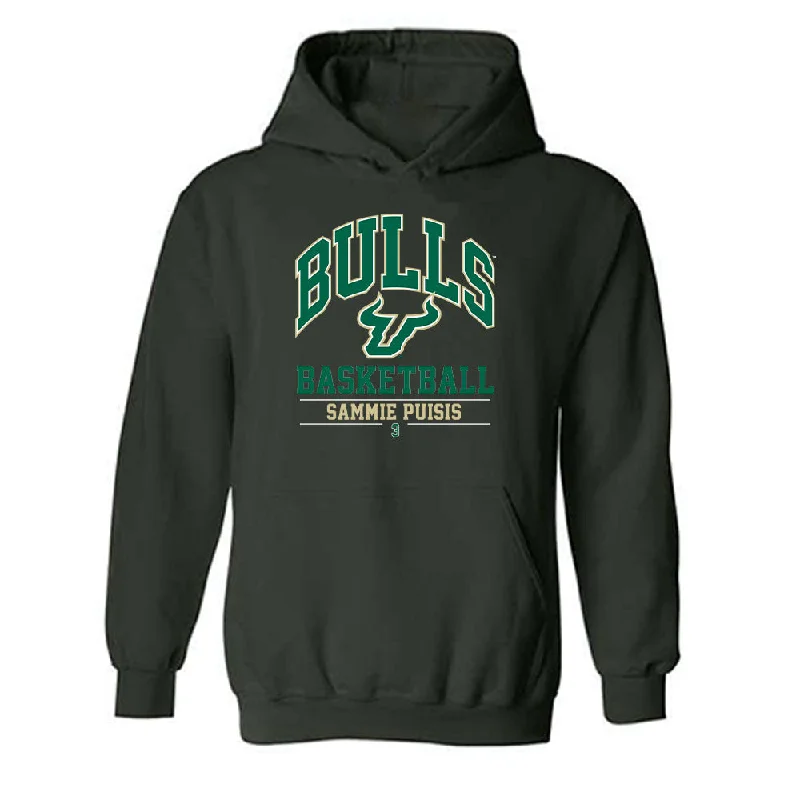 USF - NCAA Women's Basketball : Sammie Puisis - Classic Fashion Shersey Hooded Sweatshirt Hoodie with Typography Text Message
