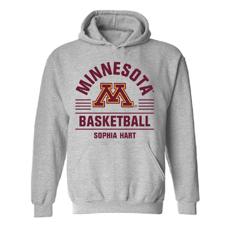 Minnesota - NCAA Women's Basketball : Sophia Hart - Classic Fashion Shersey Hooded Sweatshirt Hoodie with Toggle Buttons Decorative Unique