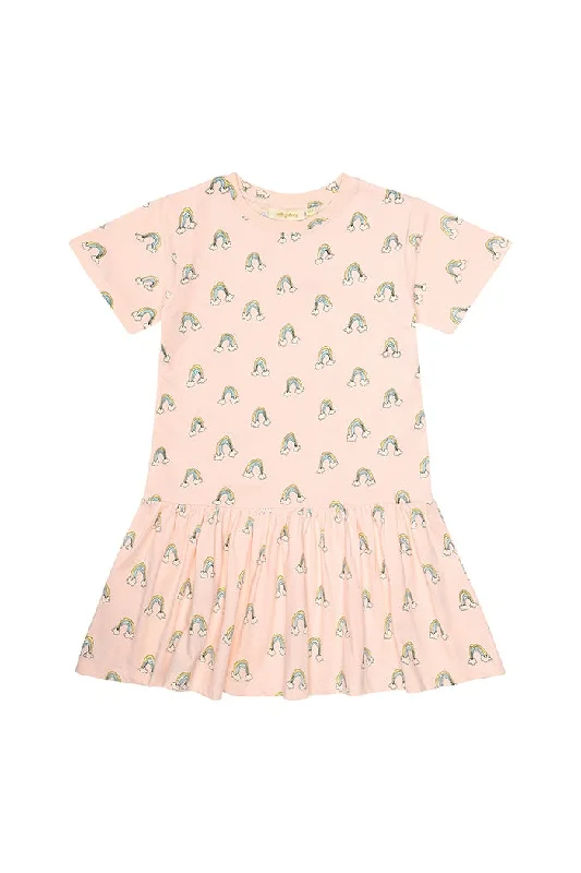 Soft Gallery Pink Rainbow Dress Cowl Neckline Elegant
