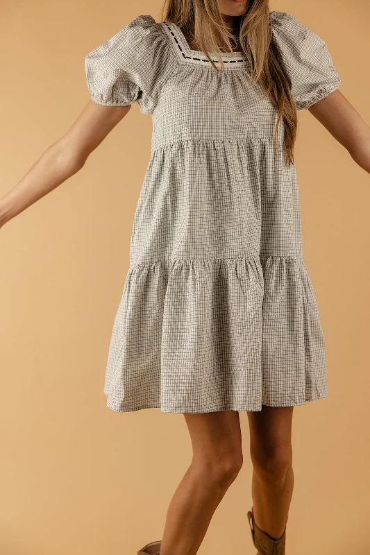 Harley Puff Sleeve Dress Tunics Denim casual