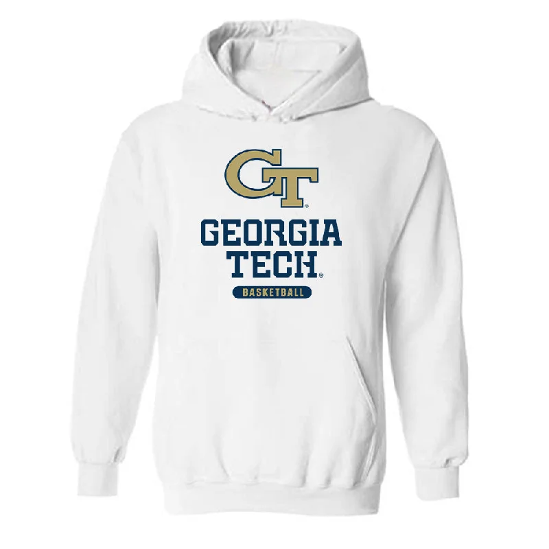 Georgia Tech - NCAA Women's Basketball : Gabbie Grooms - Classic Shersey Hooded Sweatshirt Hoodie with Exposed Zipper Edgy Industrial