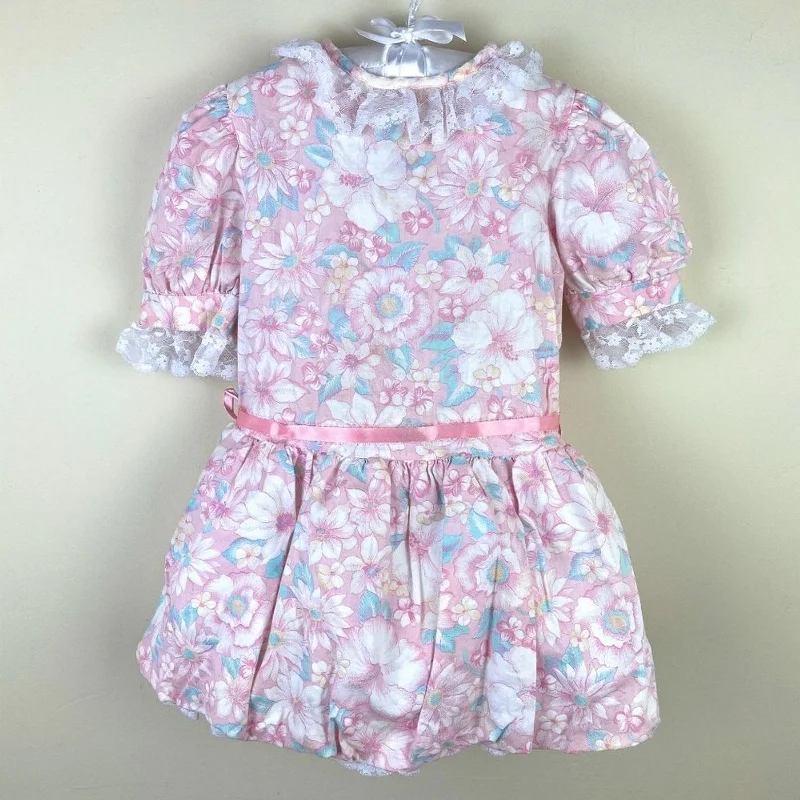 Vintage Kawalla Girls Pink Floral Dress 5T Tunics Office stylish