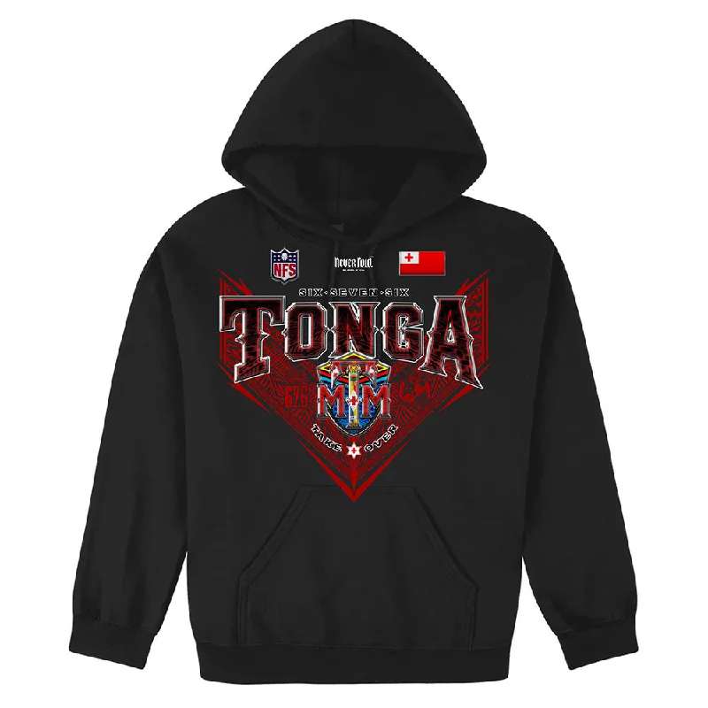 Tonga 676 V League_Gildan Hoodie RED SEA Hoodie with Exposed Zipper Edgy Industrial
