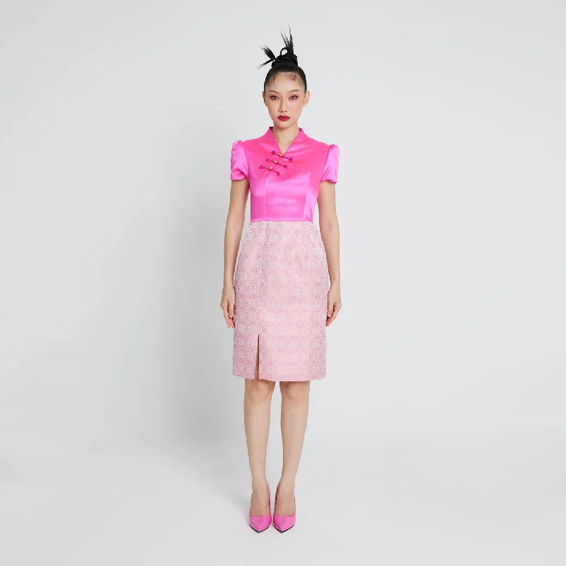 Jin Ming Songket Dress Tunics Wedding white