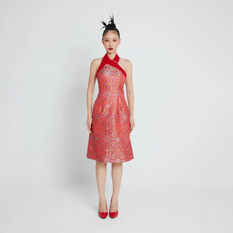 Jin Ming Songket Halter Dress Tunics Review highly
