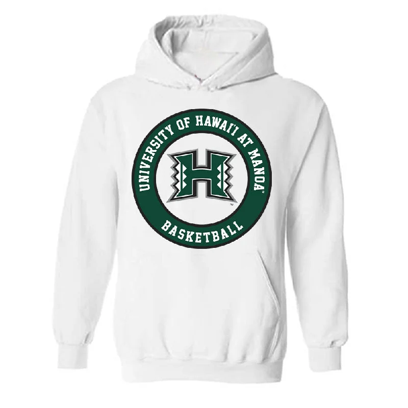 Hawaii - NCAA Women's Basketball : Brooklyn Rewers - Classic Fashion Shersey Hooded Sweatshirt Hoodie with Hem Contrast Bold Stylish